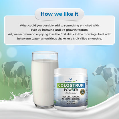 Bovine Colostrum Powder 150 g | Protein Lactoferrin Supplement | Hormone Free | True 6 Hour Extracted